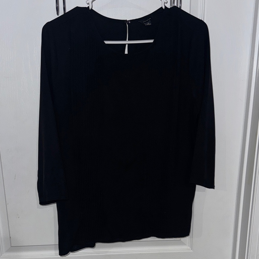 Ann Taylor Women’s Black 3/4 Sleeve Blouse M